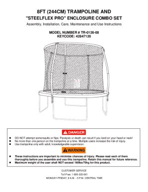 steelflex trampoline|steelflex trampoline manual.